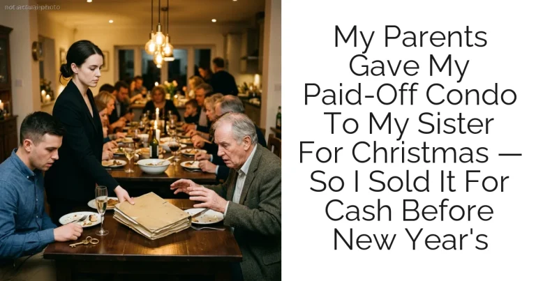 My Parents Gave My Paid-Off Condo To My Sister For Christmas — So I Sold It For Cash Before New Year's