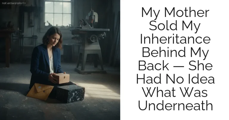 My Mother Sold My Inheritance Behind My Back — She Had No Idea What Was Underneath