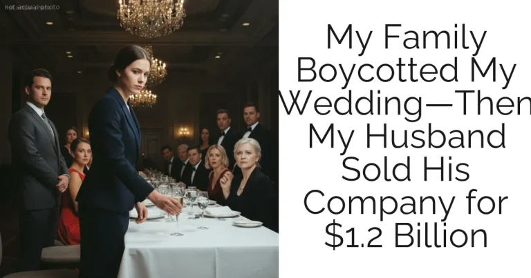 My Family Boycotted My Wedding—Then My Husband Sold His Company for $1.2 Billion