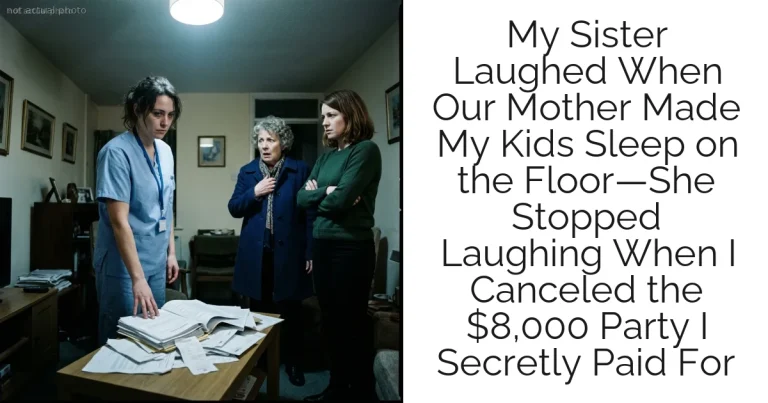 My Sister Laughed When Our Mother Made My Kids Sleep on the Floor—She Stopped Laughing When I Canceled the $8,000 Party I Secretly Paid For