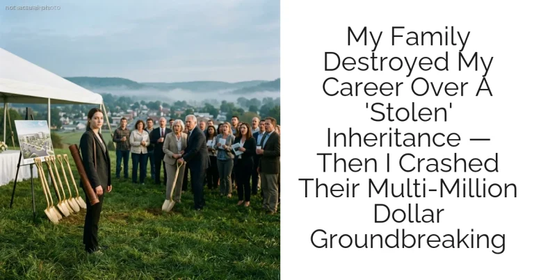 My Family Destroyed My Career Over A 'Stolen' Inheritance — Then I Crashed Their Multi-Million Dollar Groundbreaking