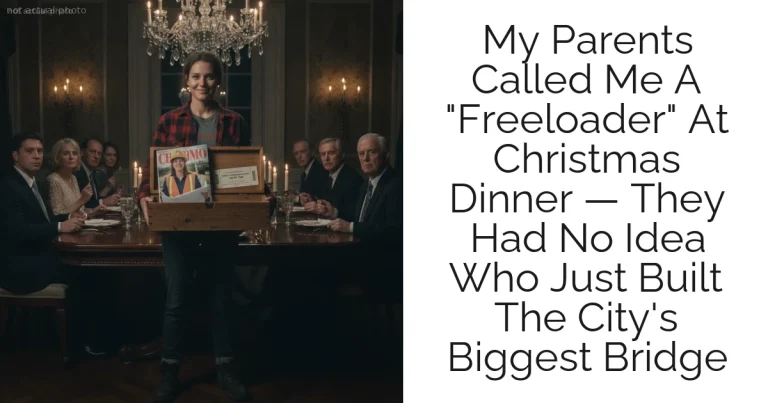 My Parents Called Me A "Freeloader" At Christmas Dinner — They Had No Idea Who Just Built The City's Biggest Bridge