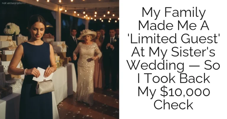 My Family Made Me A 'Limited Guest' At My Sister's Wedding — So I Took Back My $10,000 Check