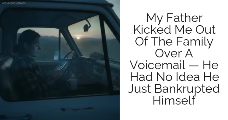 My Father Kicked Me Out Of The Family Over A Voicemail — He Had No Idea He Just Bankrupted Himself