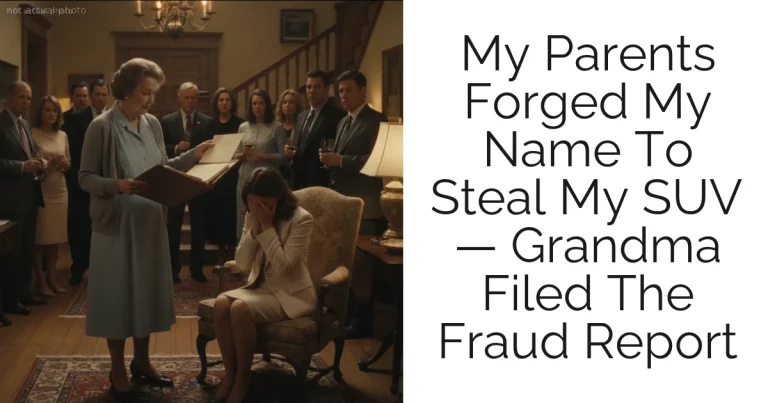 My Parents Forged My Name To Steal My SUV — Grandma Filed The Fraud Report