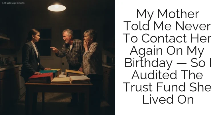 My Mother Told Me Never To Contact Her Again On My Birthday — So I Audited The Trust Fund She Lived On