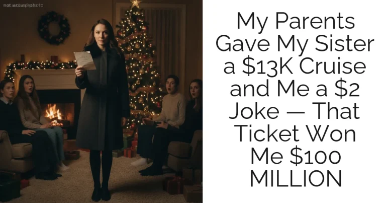 My Parents Gave My Sister a $13K Cruise and Me a $2 Joke — That Ticket Won Me $100 MILLION
