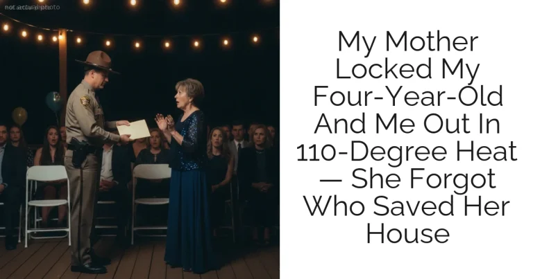 My Mother Locked My Four-Year-Old And Me Out In 110-Degree Heat — She Forgot Who Saved Her House