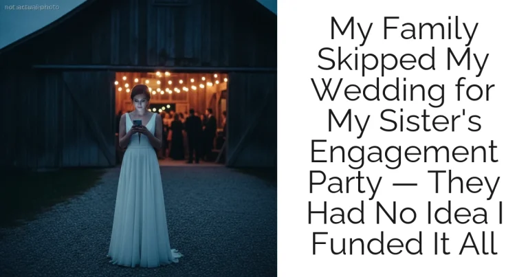 My Family Skipped My Wedding for My Sister's Engagement Party — They Had No Idea I Funded It All