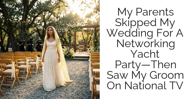 My Parents Skipped My Wedding For A Networking Yacht Party—Then Saw My Groom On National TV