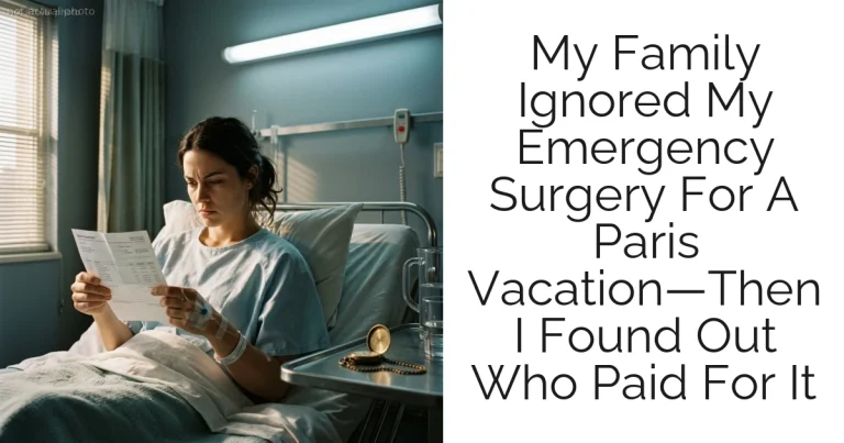 My Family Ignored My Emergency Surgery For A Paris Vacation—Then I Found Out Who Paid For It