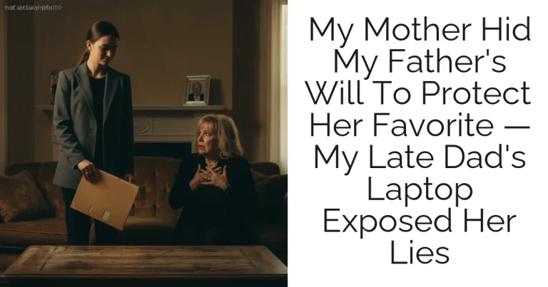 My Mother Hid My Father's Will To Protect Her Favorite — My Late Dad's Laptop Exposed Her Lies