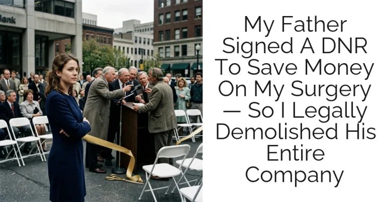 My Father Signed A DNR To Save Money On My Surgery — So I Legally Demolished His Entire Company