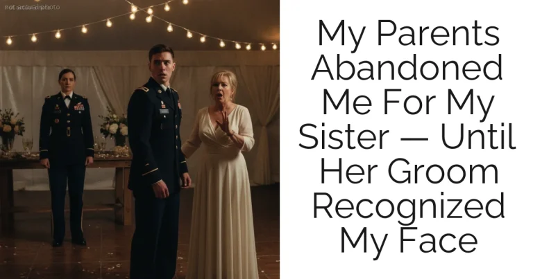 My Parents Abandoned Me For My Sister — Until Her Groom Recognized My Face
