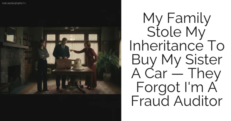 My Family Stole My Inheritance To Buy My Sister A Car — They Forgot I'm A Fraud Auditor