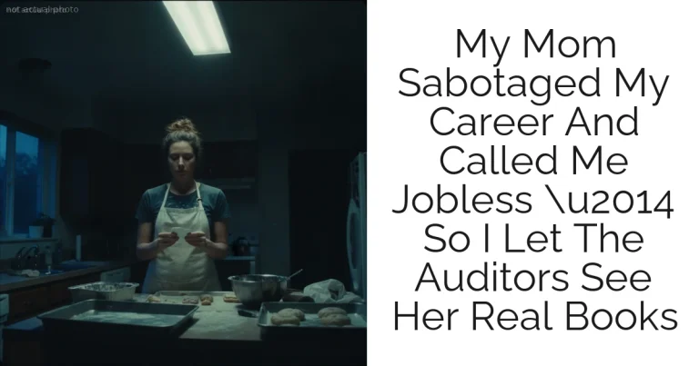 My Mom Sabotaged My Career And Called Me Jobless u2014 So I Let The Auditors See Her Real Books