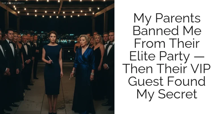 My Parents Banned Me From Their Elite Party — Then Their VIP Guest Found My Secret