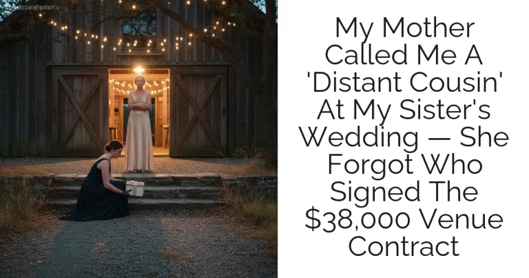 My Mother Called Me A 'Distant Cousin' At My Sister's Wedding — She Forgot Who Signed The $38,000 Venue Contract