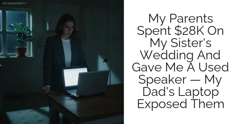 My Parents Spent $28K On My Sister's Wedding And Gave Me A Used Speaker — My Dad's Laptop Exposed Them