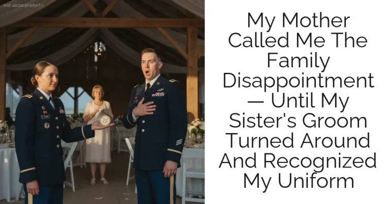 My Mother Called Me The Family Disappointment — Until My Sister's Groom Turned Around And Recognized My Uniform