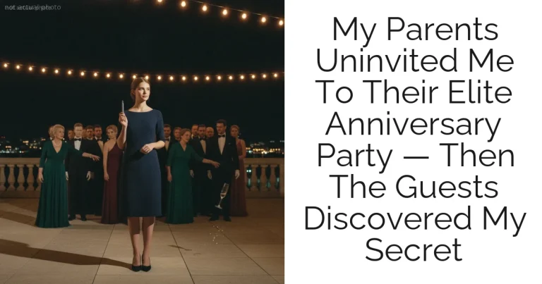 My Parents Uninvited Me To Their Elite Anniversary Party — Then The Guests Discovered My Secret