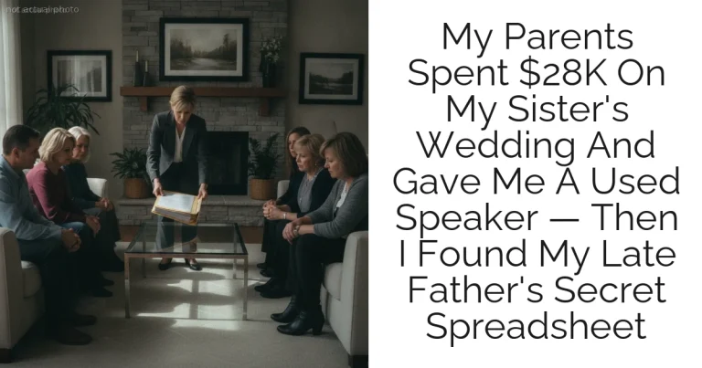 My Parents Spent $28K On My Sister's Wedding And Gave Me A Used Speaker — Then I Found My Late Father's Secret Spreadsheet