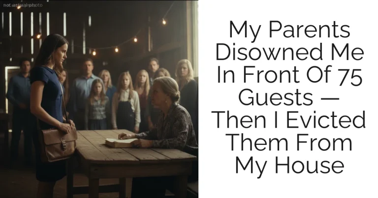 My Parents Disowned Me In Front Of 75 Guests — Then I Evicted Them From My House