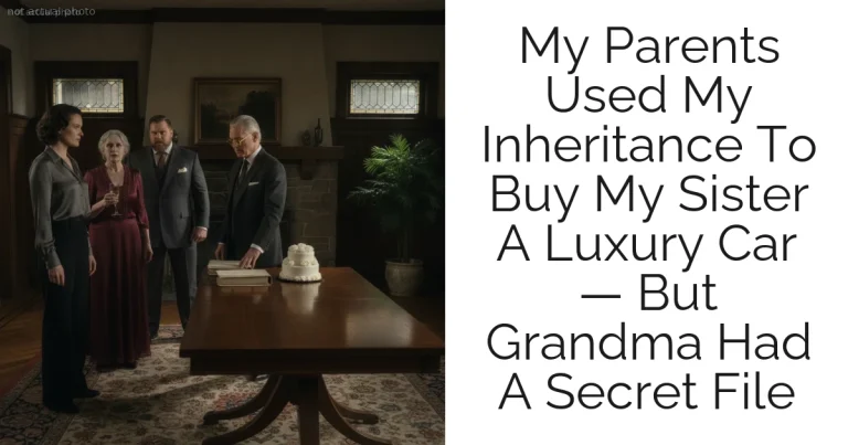 My Parents Used My Inheritance To Buy My Sister A Luxury Car — But Grandma Had A Secret File