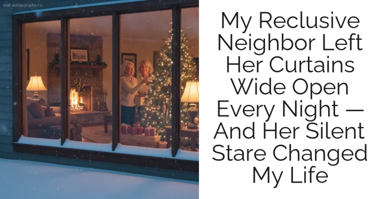 My Reclusive Neighbor Left Her Curtains Wide Open Every Night — And Her Silent Stare Changed My Life
