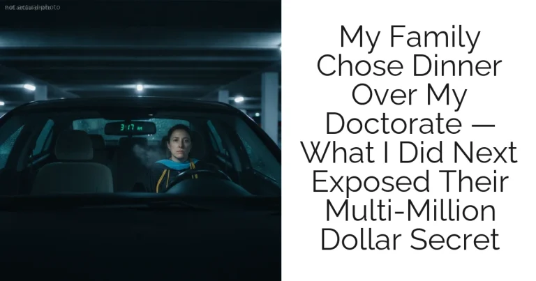 My Family Chose Dinner Over My Doctorate — What I Did Next Exposed Their Multi-Million Dollar Secret