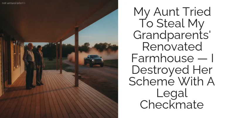 My Aunt Tried To Steal My Grandparents' Renovated Farmhouse — I Destroyed Her Scheme With A Legal Checkmate