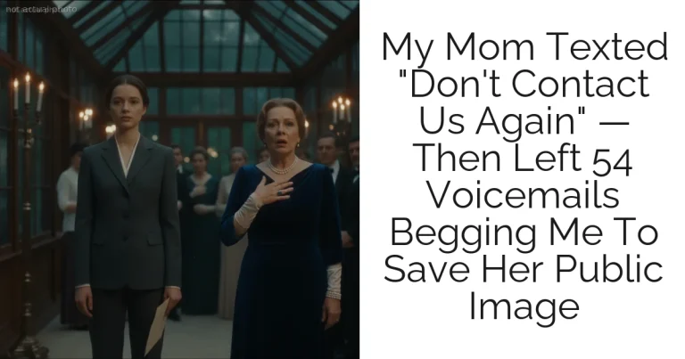My Mom Texted "Don't Contact Us Again" — Then Left 54 Voicemails Begging Me To Save Her Public Image