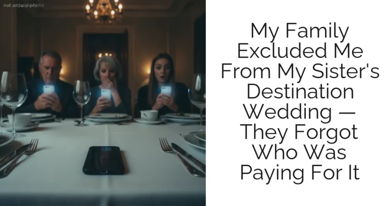 My Family Excluded Me From My Sister's Destination Wedding — They Forgot Who Was Paying For It