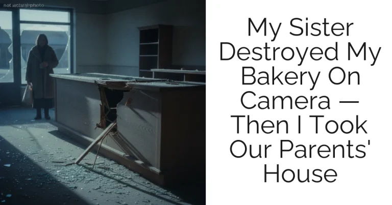 My Sister Destroyed My Bakery On Camera — Then I Took Our Parents' House