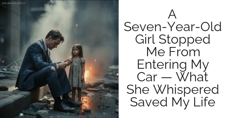 A Seven-Year-Old Girl Stopped Me From Entering My Car — What She Whispered Saved My Life