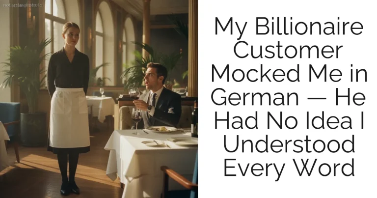 My Billionaire Customer Mocked Me in German — He Had No Idea I Understood Every Word