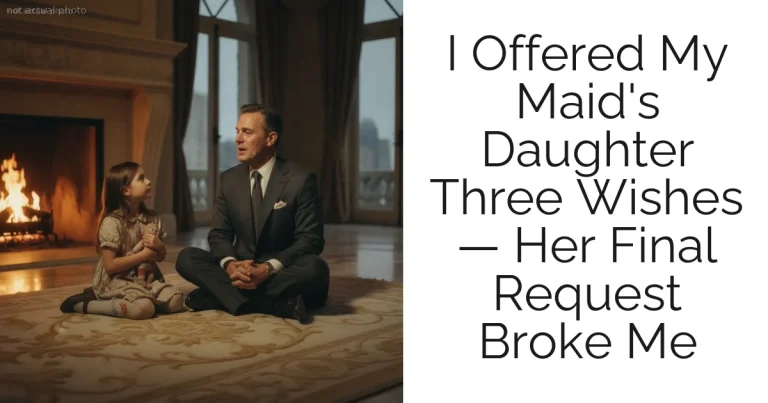 I Offered My Maid's Daughter Three Wishes — Her Final Request Broke Me