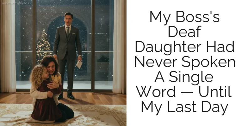 My Boss's Deaf Daughter Had Never Spoken A Single Word — Until My Last Day