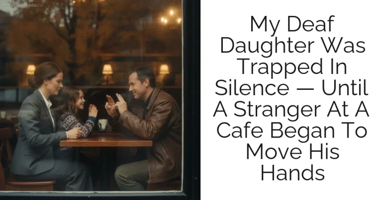 My Deaf Daughter Was Trapped In Silence — Until A Stranger At A Cafe Began To Move His Hands
