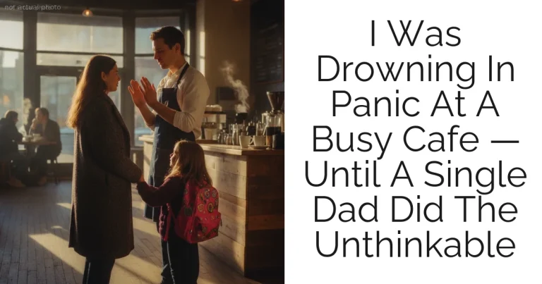 I Was Drowning In Panic At A Busy Cafe — Until A Single Dad Did The Unthinkable