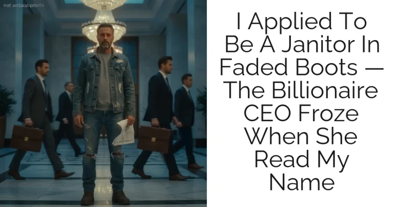 I Applied To Be A Janitor In Faded Boots — The Billionaire CEO Froze When She Read My Name