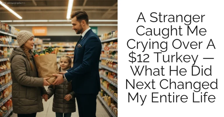 A Stranger Caught Me Crying Over A $12 Turkey — What He Did Next Changed My Entire Life