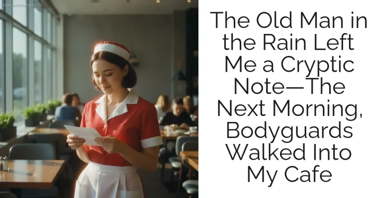 The Old Man in the Rain Left Me a Cryptic Note—The Next Morning, Bodyguards Walked Into My Cafe