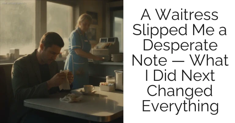 A Waitress Slipped Me a Desperate Note — What I Did Next Changed Everything