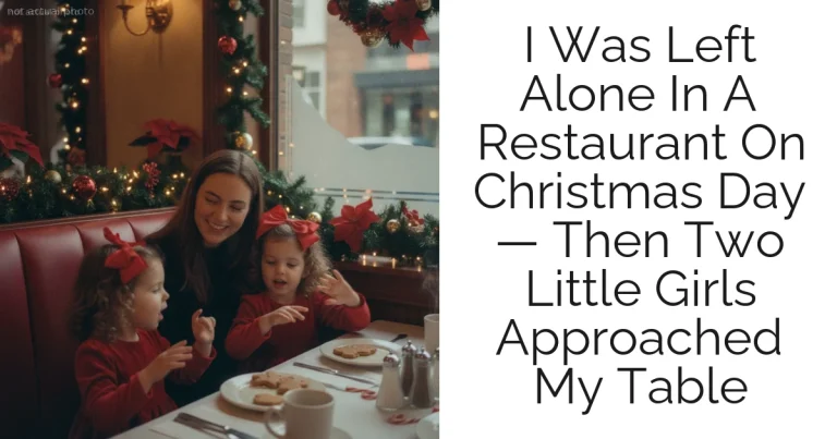 I Was Left Alone In A Restaurant On Christmas Day — Then Two Little Girls Approached My Table