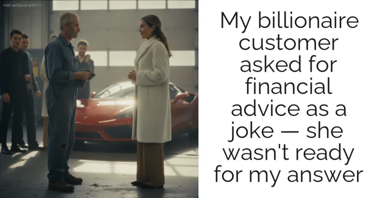 My billionaire customer asked for financial advice as a joke — she wasn't ready for my answer
