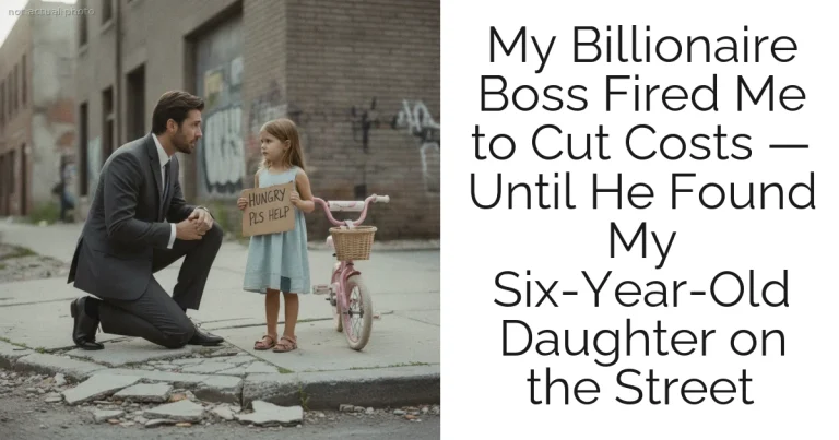 My Billionaire Boss Fired Me to Cut Costs — Until He Found My Six-Year-Old Daughter on the Street
