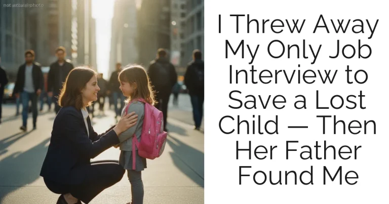 I Threw Away My Only Job Interview to Save a Lost Child — Then Her Father Found Me