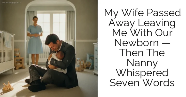 My Wife Passed Away Leaving Me With Our Newborn — Then The Nanny Whispered Seven Words