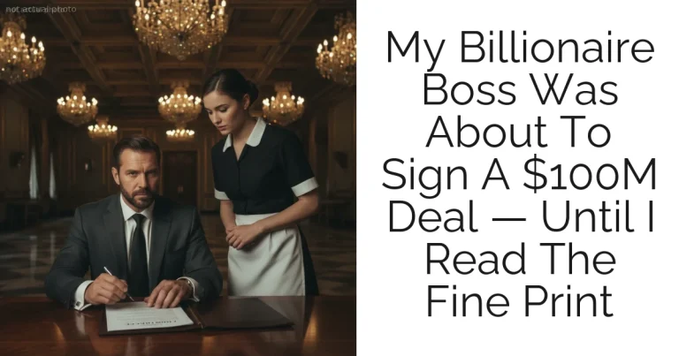 My Billionaire Boss Was About To Sign A $100M Deal — Until I Read The Fine Print
